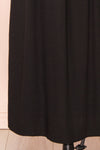 Lilou Black Open-back Midi Dress w/ Puffy Sleeves | Boutique 1861 bottom