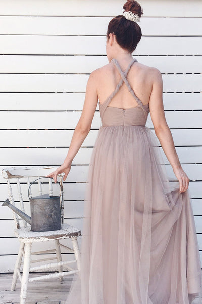 Linaya Sand | Taupe Bustier Gown