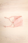 Linen Face Mask Pink | La petite garçonne folded