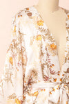 Linnea Short Floral Kimono | Boutique 1861 side close-up