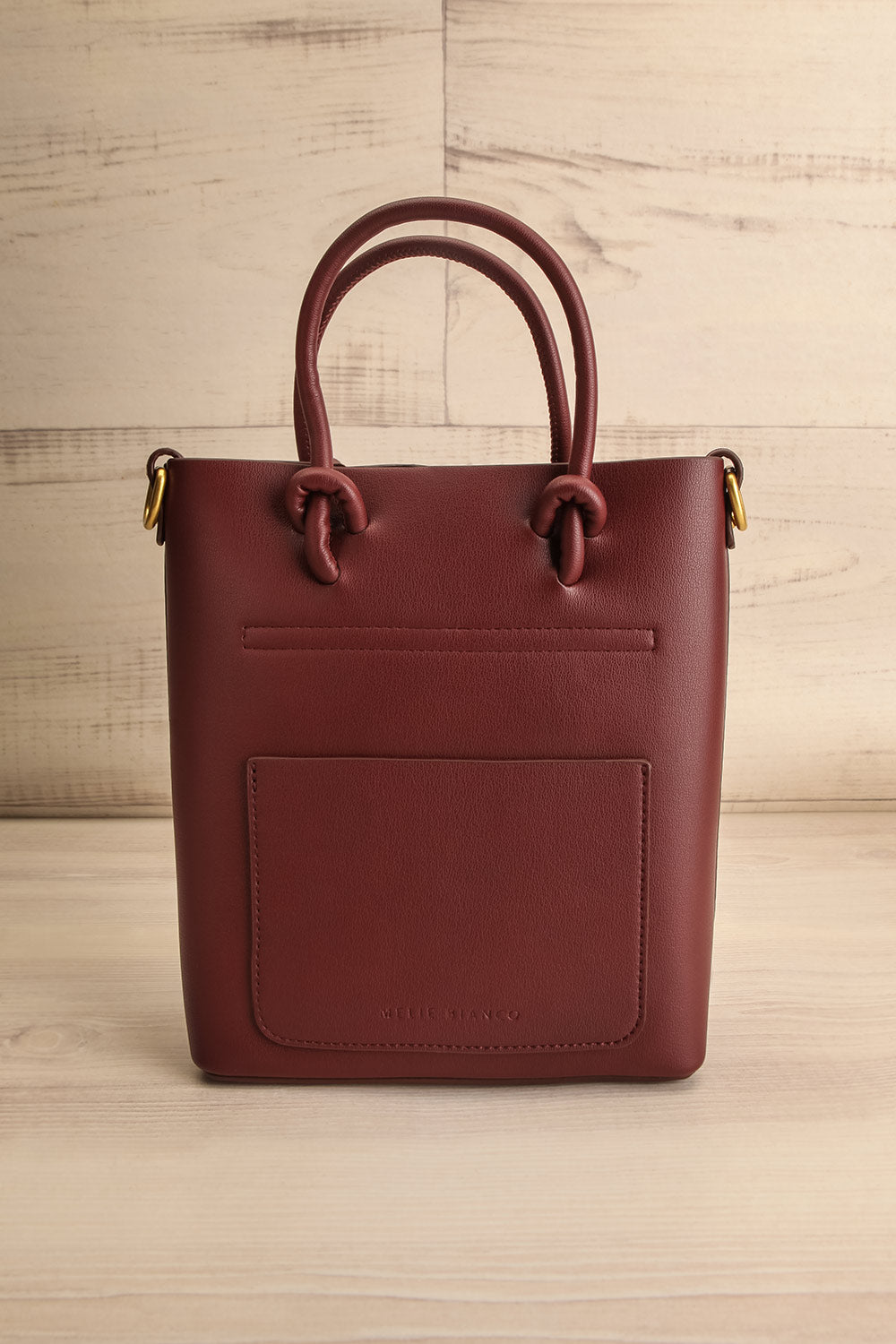 Linrot Burgundy Small Vegan Leather Tote Bag | La petite garçonne 