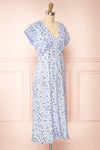 Linzer Short Sleeve Floral V-Neck Midi Dress | Boutique 1861 side view