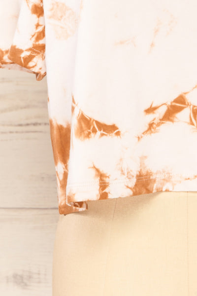 Lipik Beige Cropped Tie-Dye T-Shirt | La petite garçonne bottom