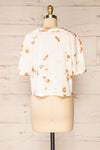 Lipik Cream Cropped Tie-Dye T-Shirt | La petite garçonne back view