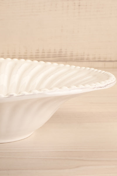 Lisboa White Ceramic Serving Bowl | La petite garçonne close-up