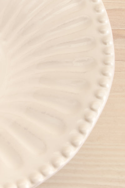Lisboa White Ceramic Serving Bowl | La petite garçonne inside close-up