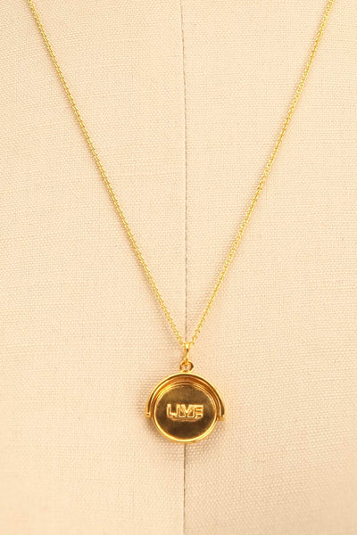 Literra Gold Rotating Pendant Necklace | La Petite Garçonne Chpt. 2