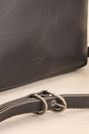Liva Black Vegan Boxy Crossbody Bag strap close-up | La Petite Garçonne