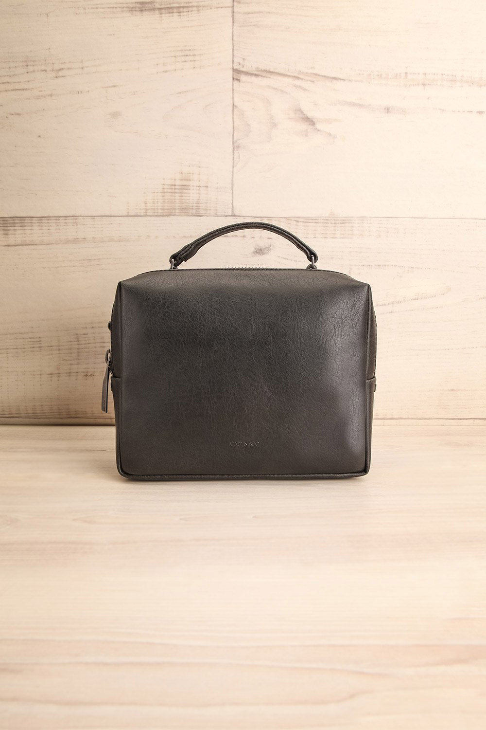 Liva Black Vegan Boxy Crossbody Bag | La Petite Garçonne