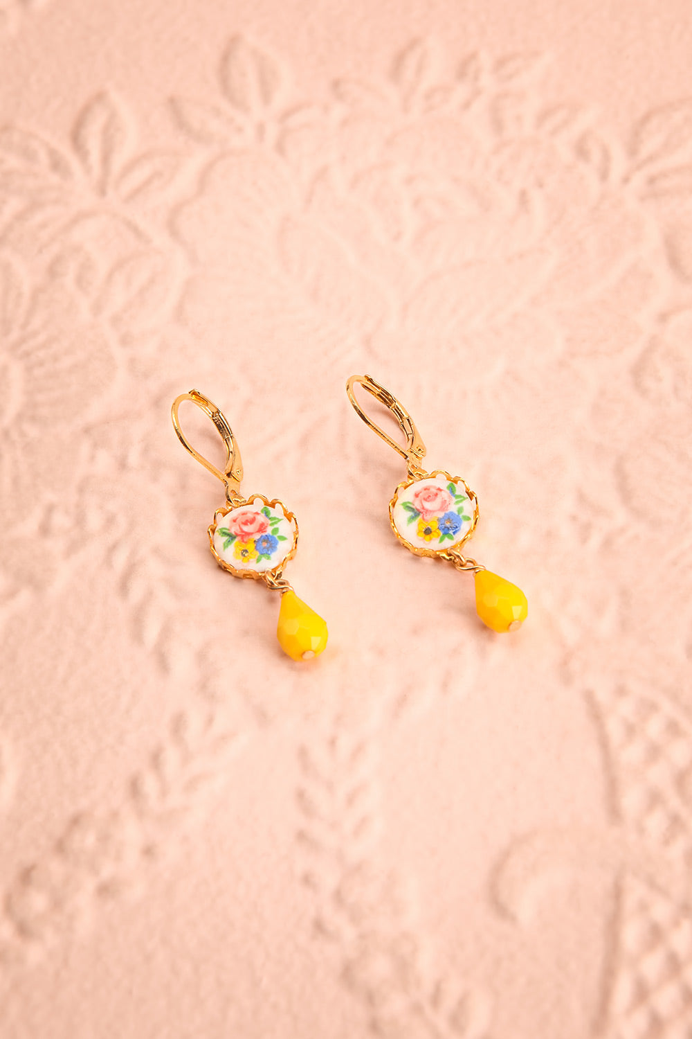 Liza Todd Vintage Inspired Floral Pendant Earrings | Boutique 1861