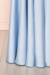 Lizza Blue Satin Maxi Dress w/ Slit | Boudoir 1861 bottom