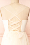 Lizzie Cream Midi Tulle Dress w/ Corset | Boutique 1861 back close-up