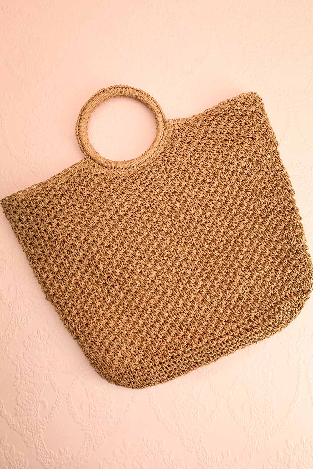 Llobregat Woven Paper Tote Bag w/ Round Handles | Boutique 1861