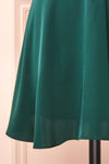 Lluvia Green Short Silky A-line Dress | Boutique 1861 bottom
