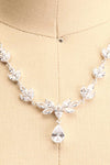 Loelia Silver Necklace w/ Drop Diamond Pendant | Boutique 1861 close-up
