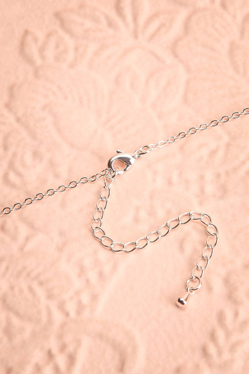 Loelia Silver Necklace w/ Drop Diamond Pendant | Boutique 1861 closure