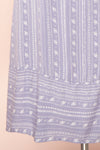 Lorainne Blue Puffed Sleeved Wrap Midi Dress | Boutique 1861 bottom