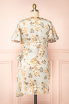 Lorene Short Sleeve Floral Wrap Dress | Boutique 1861 back view