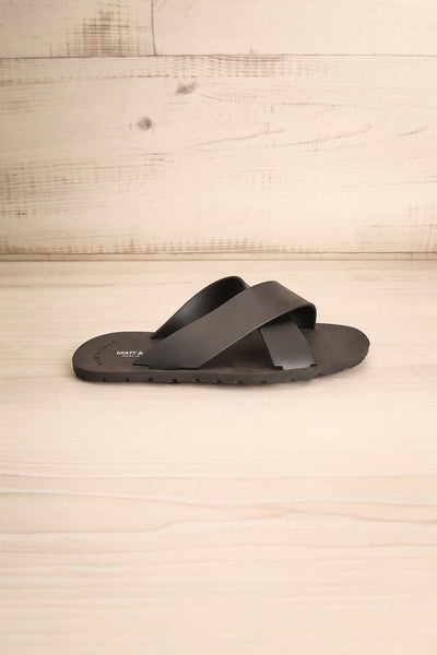 Loreno Black Slip-On Sandals | La Petite Garçonne Chpt. 2 5