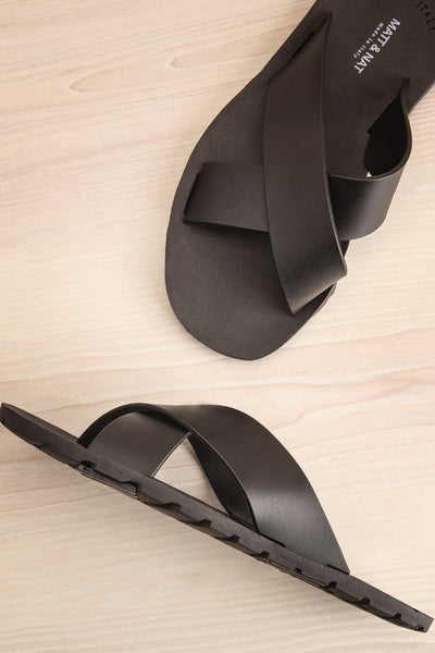 Loreno Black Slip-On Sandals | La Petite Garçonne Chpt. 2 1