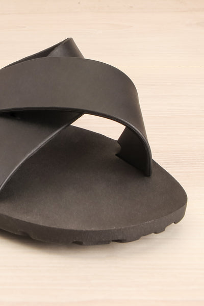 Loreno Black Slip-On Sandals | La Petite Garçonne Chpt. 2 4