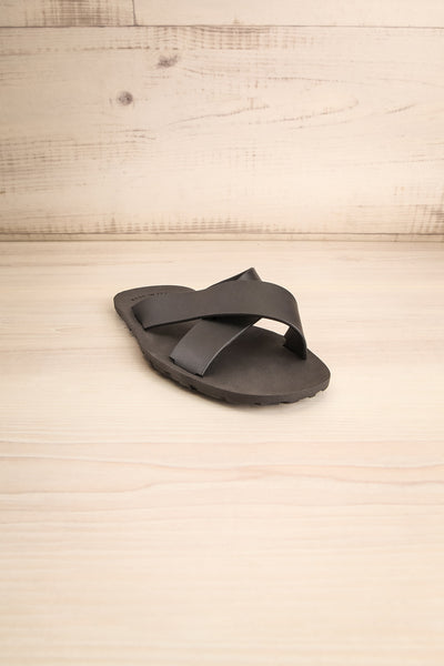 Loreno Black Slip-On Sandals | La Petite Garçonne Chpt. 2 3