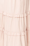 Lorez Dusty Pink Belted Puffy Sleeve Maxi Dress | Boutique 1861  fabric