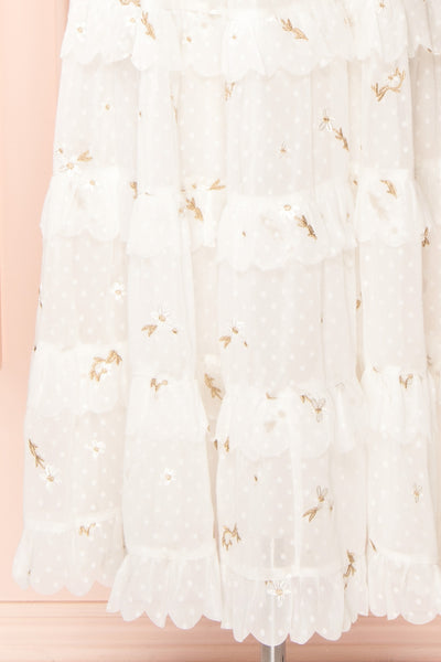 Louange Midi Tiered Dress w/ Ruffles | Boutique 1861 bottom