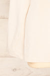 Louisse Beige Faux-Linen Single Button Blazer | La petite garçonne sleeve