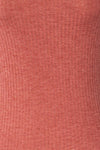Loula Clay Ribbed Frill-Trimmed Crop Top | La petite garçonne fabric