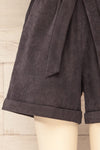 Loumalou Charcoal High-Waisted Corduroy Shorts | La petite garçonne bottom