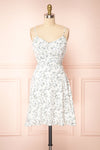 Loupat White Floral A-Line Short Dress | Boutique 1861 front view