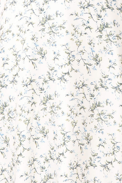 Loupat White Floral A-Line Short Dress | Boutique 1861 fabric