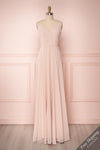 Lovina Blush Pink Chiffon Gown with Tied Open Back | Boudoir 1861