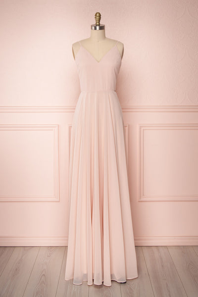 Lovina Blush | Pink Chiffon Gown