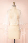 Lowise Simple Bridal Veil w/ Satin Trim | Boudoir 1861 front over