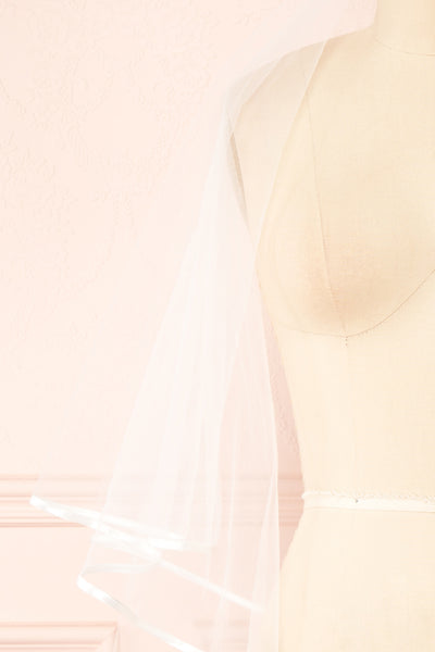 Lowise | Simple Bridal Veil w/ Satin Trim