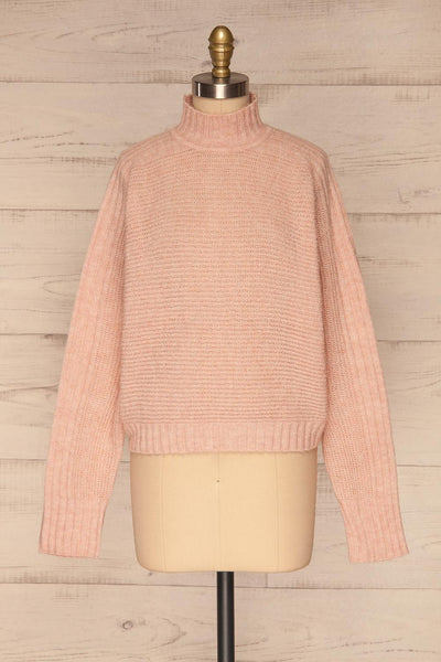 Lubawa Pink Sweater | Tricot Rose | La Petite Garçonne front view