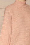 Lubawa Pink Sweater | Tricot Rose | La Petite Garçonne side close-up