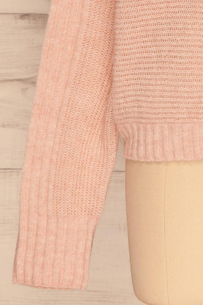 Lubawa Pink Sweater | Tricot Rose | La Petite Garçonne bottom close-up