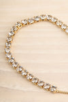 Lucia Gold Adjustable Crystal Tennis Bracelet | La petite garçonne close-up