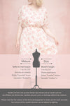 Lucretia Beige V-Neck Floral Midi Dress w/ Buttons | Boutique 1861 fiche
