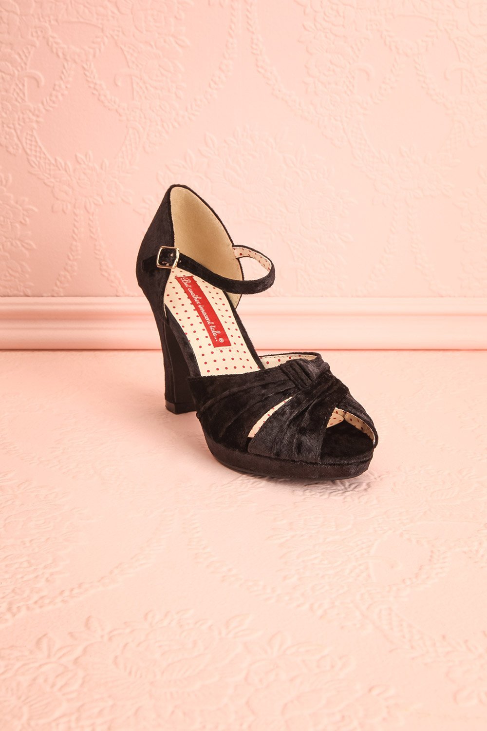 Luella Onyx | Chaussures en Velours Noir