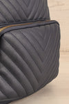 Lueur Navy Chevron Backpack & Wallet Set | La petite garçonne side close-up