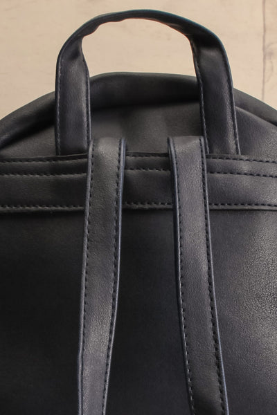 Lueur Navy Chevron Backpack & Wallet Set | La petite garçonne back close-up