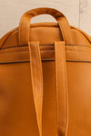 Lueur Yellow Chevron Backpack & Wallet Set | La petite garçonne back close-up