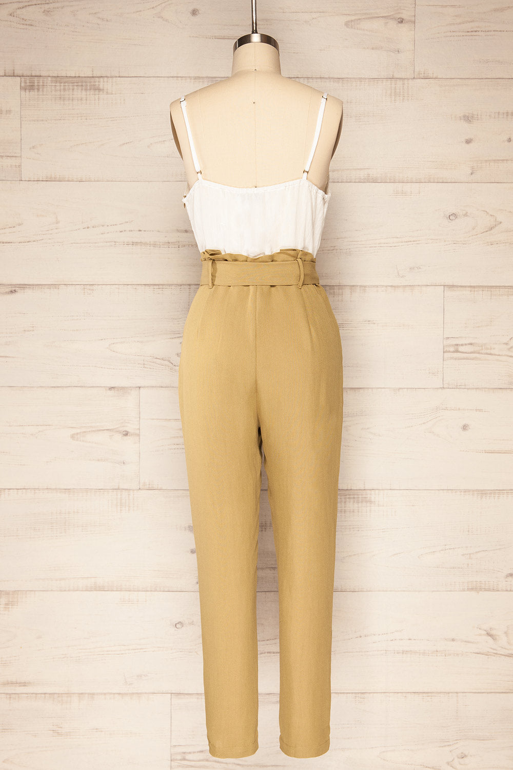 Lugano Straight Leg Jumpsuit w/ Fabric Belt | La petite garçonne back view