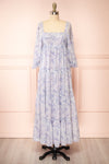 Lukka Tiered Floral Maxi Dress w/ Puffy Sleeves | Boutique 1861 front view