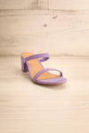 Lukow Purple Faux Suede Sandals | La petite garçonne front view