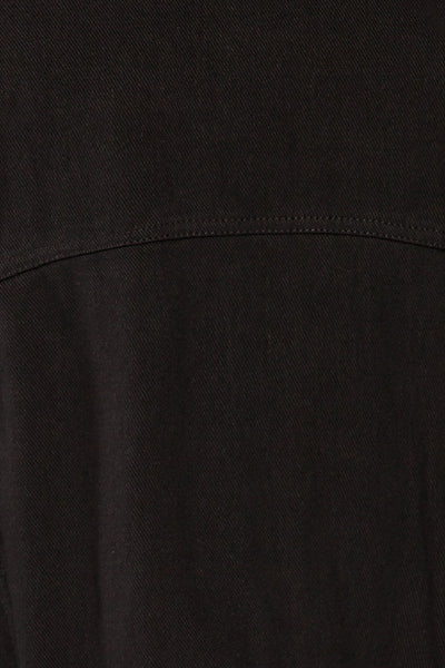 Luokta Black Cropped Jean Jacket | La petite garçonne texture